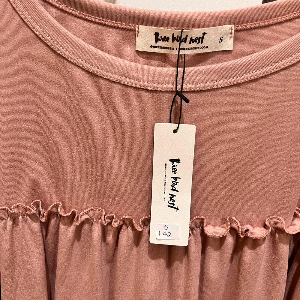NWT - Three Bird Nest Sunday Morning Babydoll Top - Picture 3 of 3